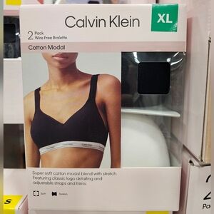 Calvin Klein Women’s Balance Wirefree Bra, 2-pack SIZE XL